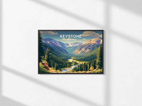 Keystone Landscape Poster | Colorado Travel Wall Art — framed and ready to hang, 2x3 in