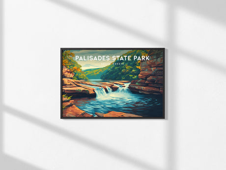 Palisades State Park Landscape Poster | South Dakota Vacation Wall Art — framed and ready to hang, 2x3 in
