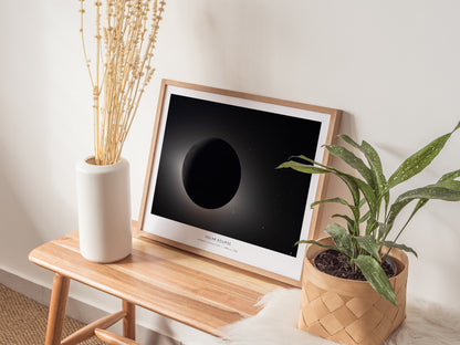 Solar Eclipse Poster | Landscape Artemis II Lunar Flyby NASA Astronomy Print Space Photography — 20x16 in