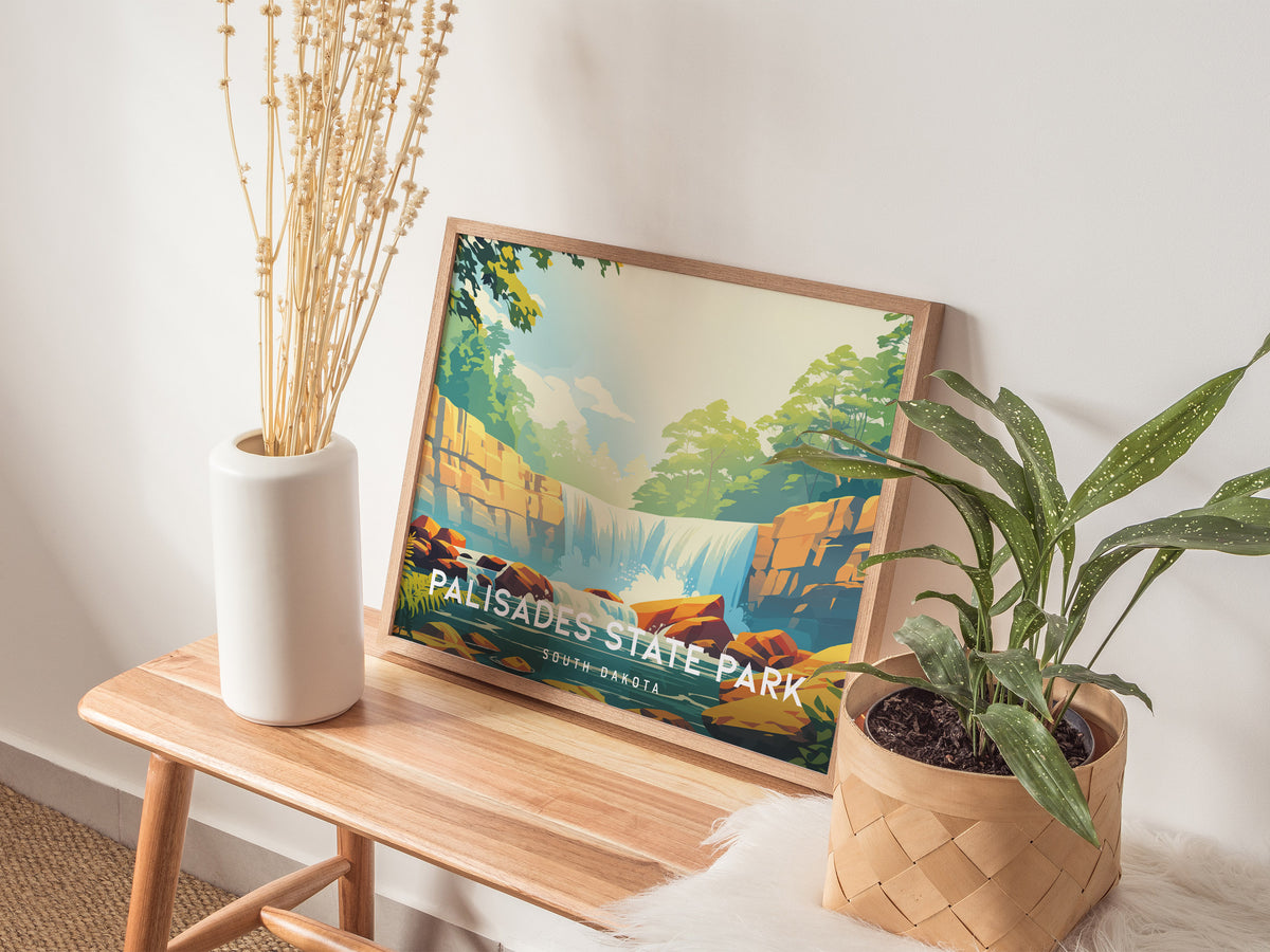 Palisades State Park Landscape Poster | South Dakota Vacation Wall Art — 20x16 in