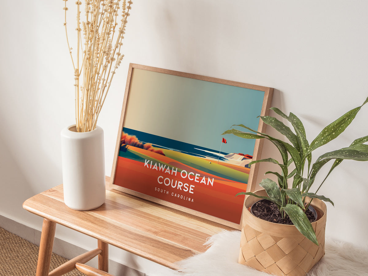 Kiawah Ocean Course Landscape Poster | South Carolina Country Club Decor Wall Art — 20x16 in