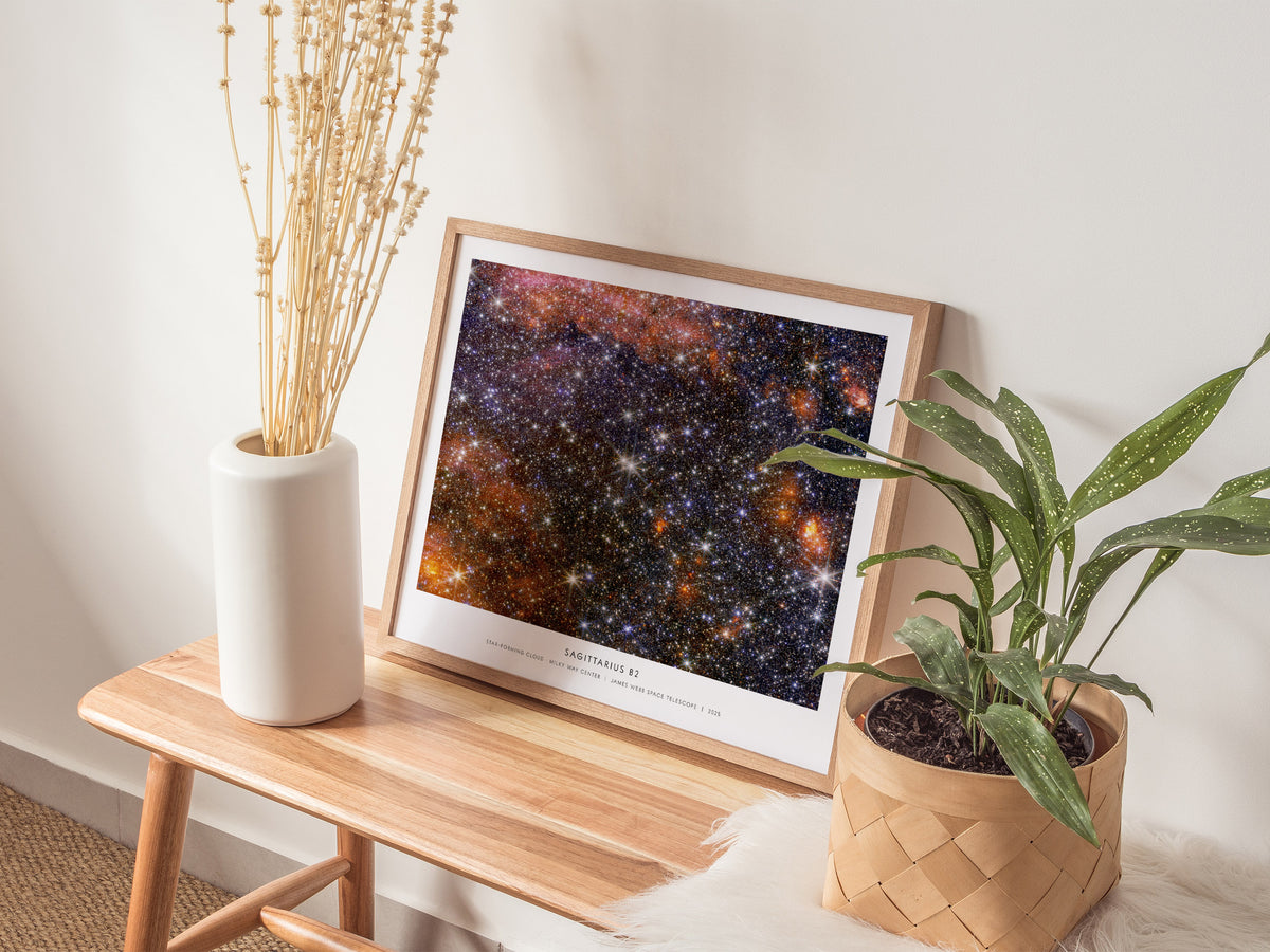Sagittarius B2 Landscape Poster | NASA Star-forming Cloud · Milky Way Center Galaxy Wall Art — 20x16 in