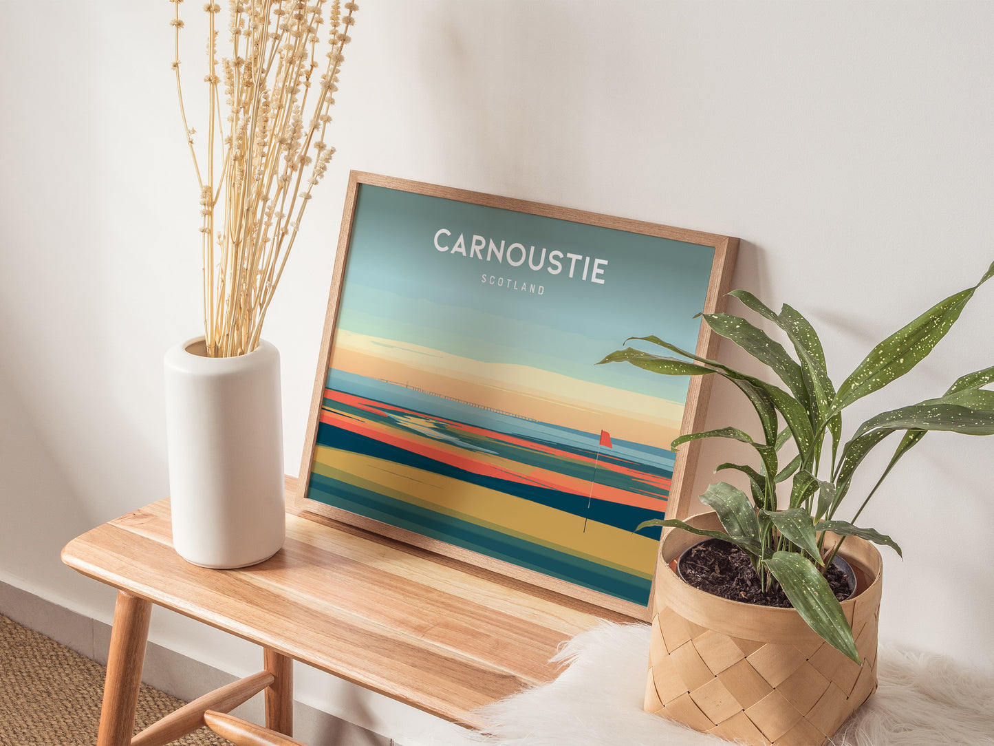 Carnoustie Landscape Poster | Scotland Golf Wall Art Framed or Unframed — 20x16 in