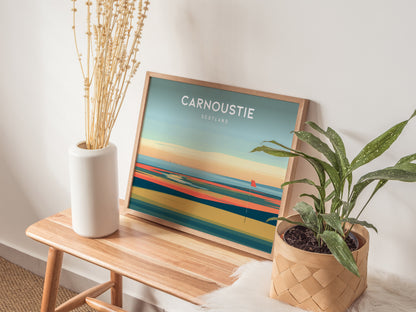 Carnoustie Landscape Poster | Scotland Golf Wall Art Framed or Unframed — 20x16 in