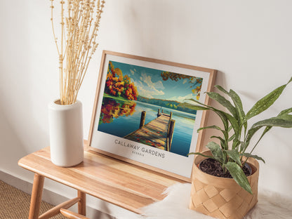 Callaway Gardens Landscape Matte Border Poster | Georgia Travel Gift Framed or Unframed — 20x16 in