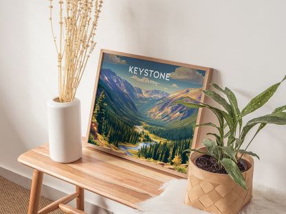 Keystone Landscape Poster | Colorado Travel Wall Art — 20x16 in