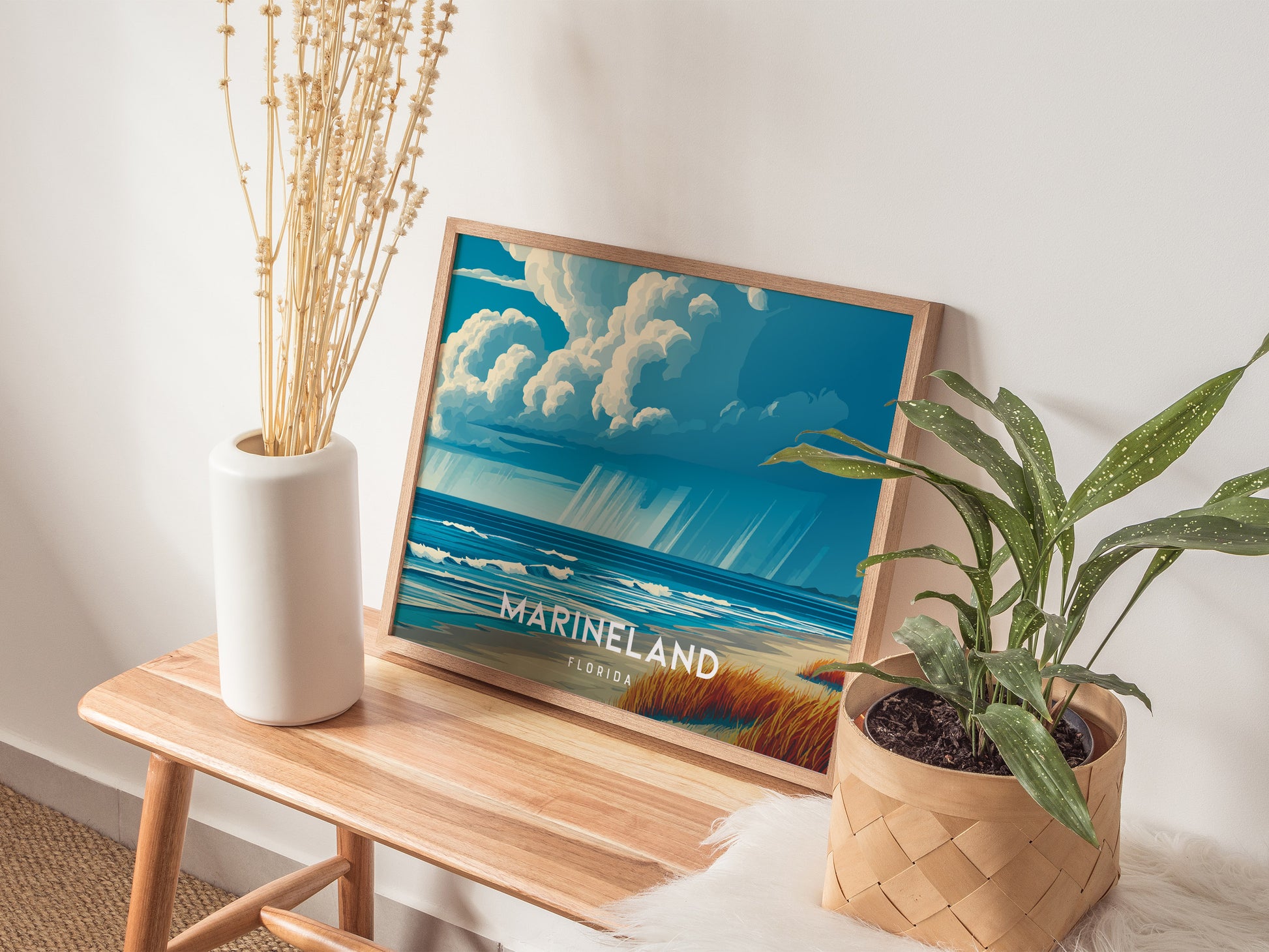 Marineland Landscape Poster | Florida Travel Wall Art — 20x16 in
