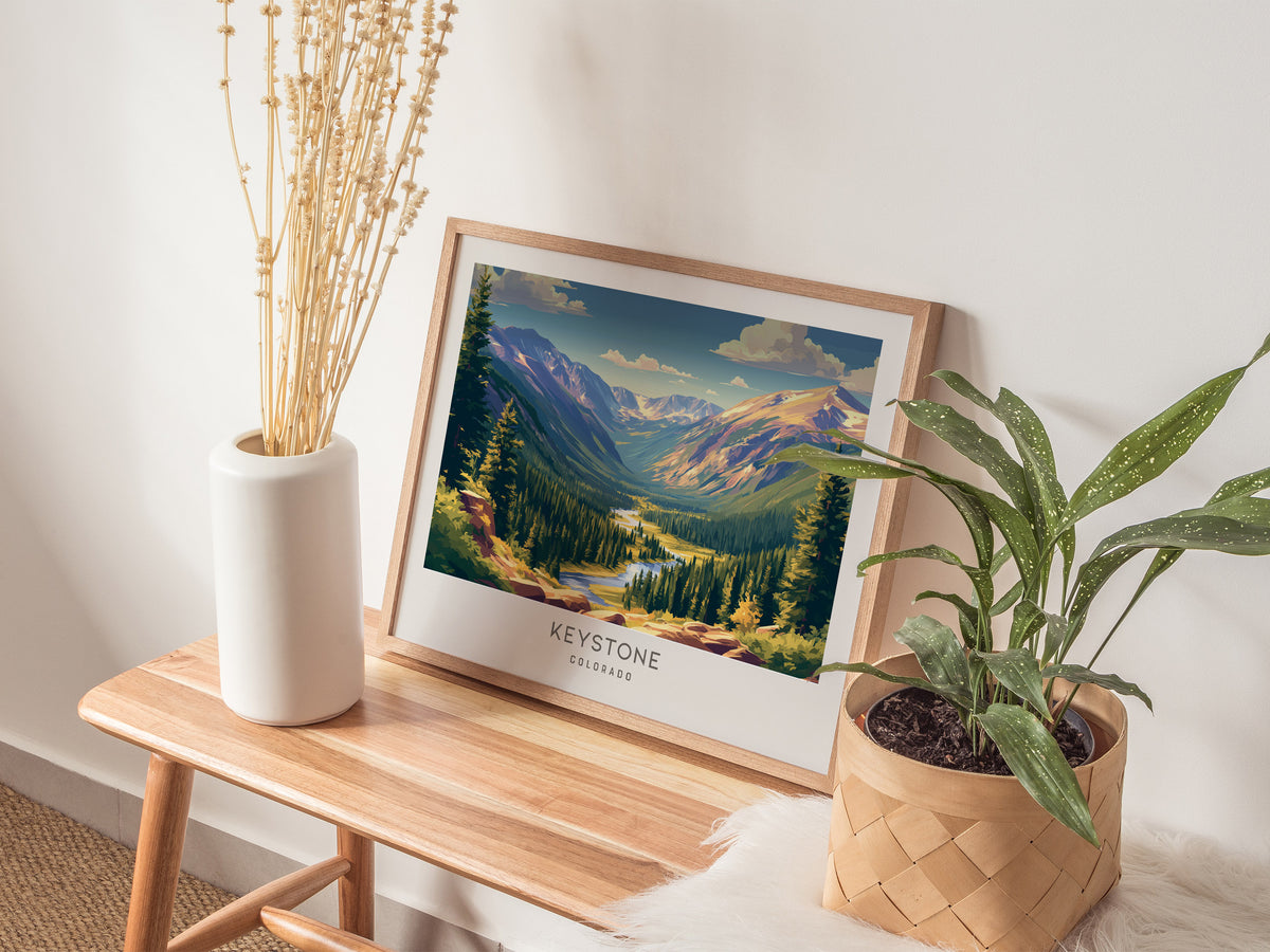 Keystone Landscape Matte Border Poster | Travel Wall Art — 20x16 in