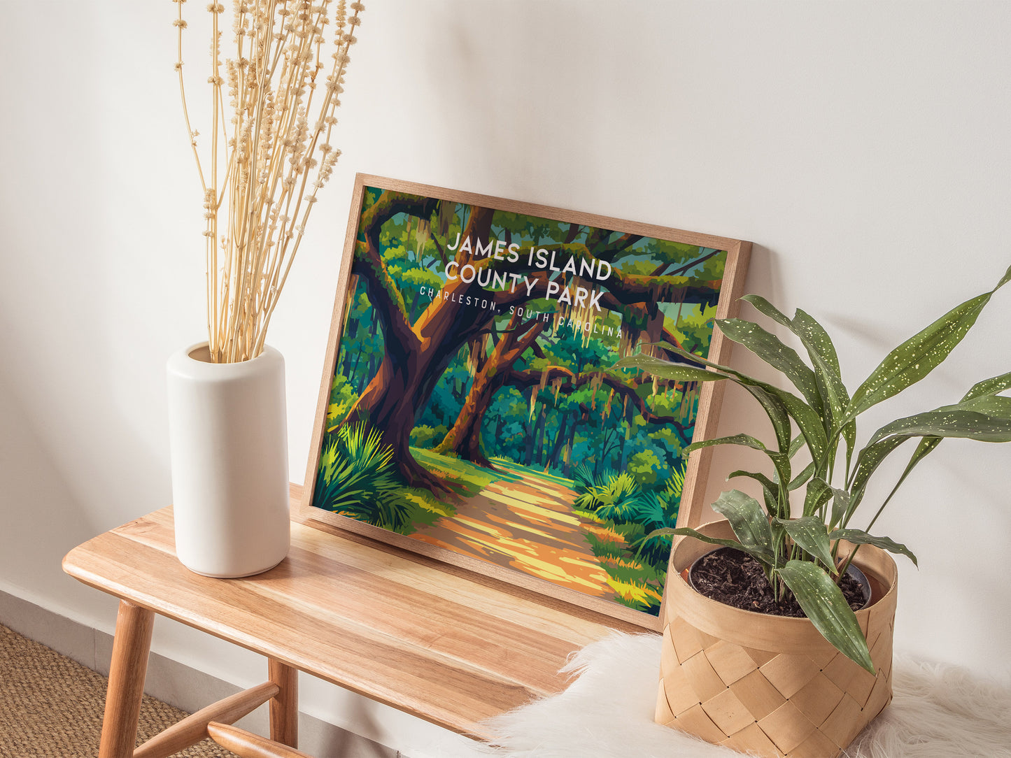 James Island County Park Landscape Poster | Charleston, South Carolina Destination Print Wall Art — 20x16 in