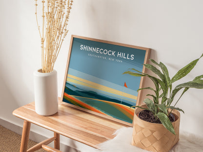 Shinnecock Hills Landscape Poster | Southampton, New York Golfer Gift & Links Poster Wall Art — 20x16 in