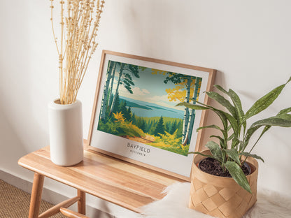 Bayfield Landscape Matte Border Poster | Wisconsin Vacation Wall Art — 20x16 in
