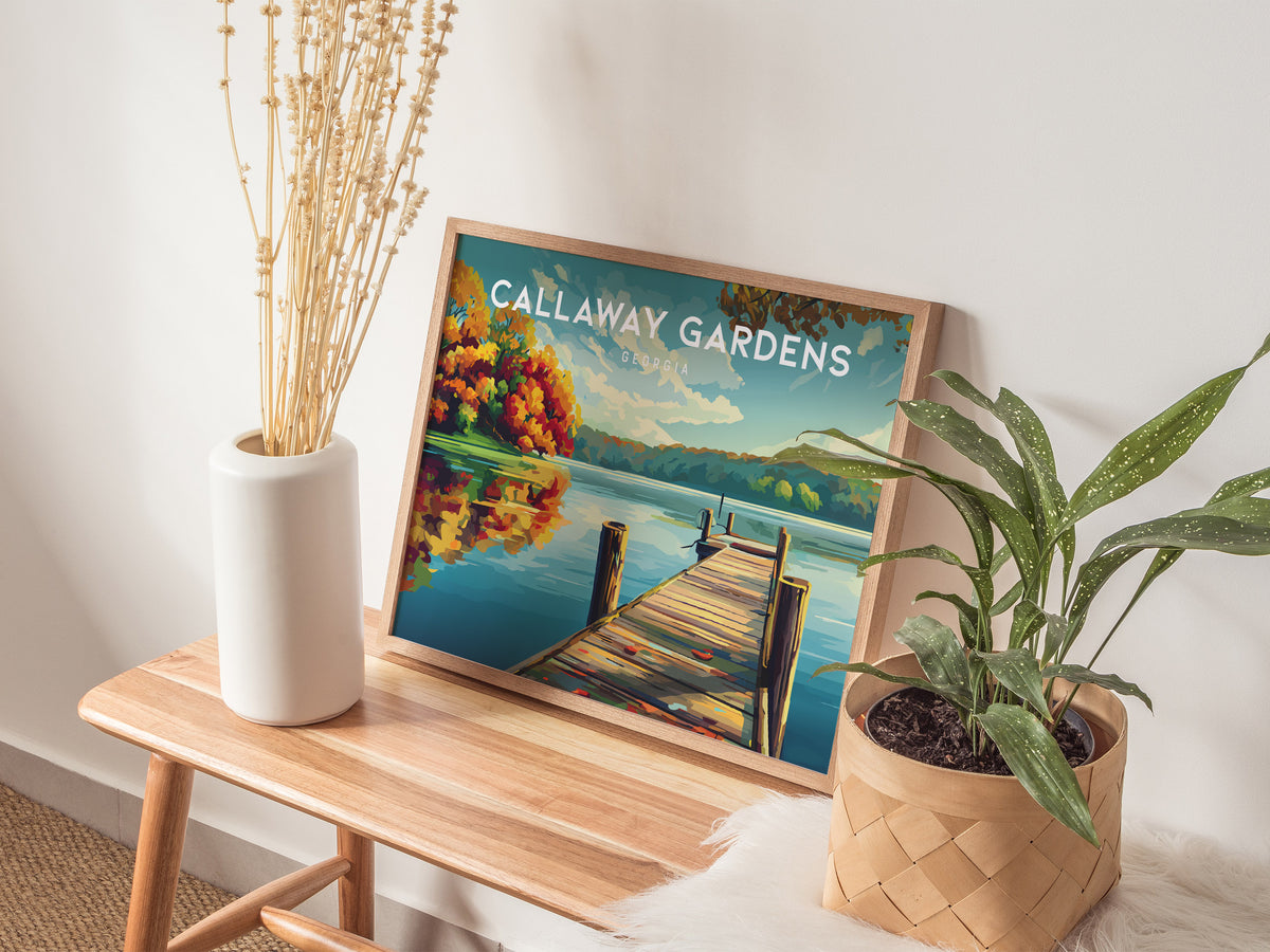 Callaway Gardens, Georgia Landscape Poster | Vacation Wall Art Framed or Unframed — 20x16 in