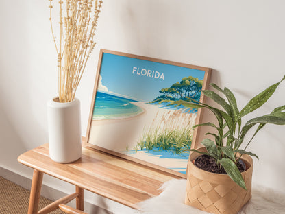 Florida Landscape Poster | Travel Wall Art — 20x16 in