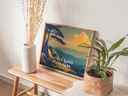 Monte Sano State Park Landscape Poster | Huntsville, Alabama Framed or Unframed Travel Gift Wall Art — 20x16 in