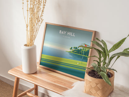 Bay Hill, Florida Landscape Poster | Golf Course Print & Golfer Gift Wall Art — 20x16 in