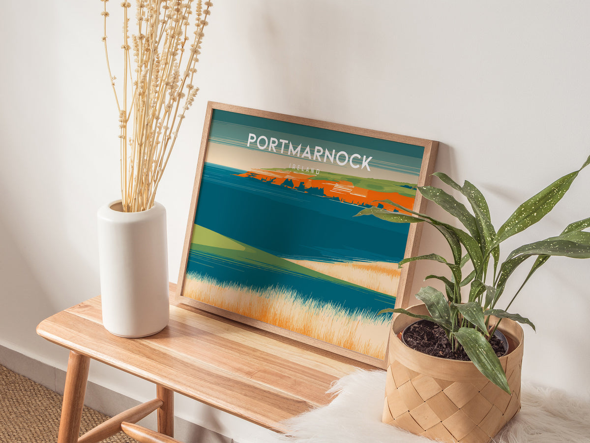 Portmarnock, Ireland Landscape Poster | Golf Course Print & Country Club Decor Wall Art — 20x16 in