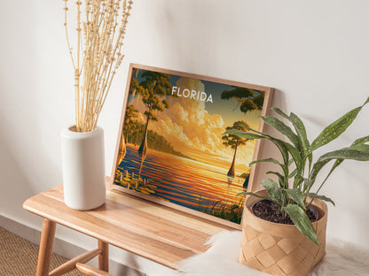 Florida Landscape Poster | Travel Wall Art — 20x16 in