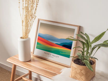 Payne's Valley Landscape Matte Border Poster | Missouri Golf Wall Art & Framed or Unframed — 20x16 in