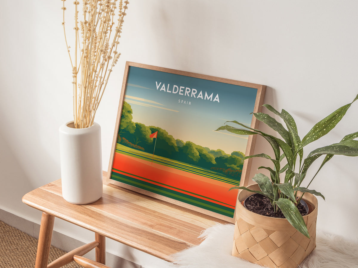 Valderrama Landscape Poster | Spain Golf Course Print & Golfer Gift Wall Art — 20x16 in