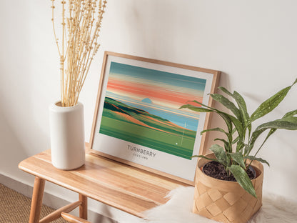 Turnberry Landscape Matte Border Poster | Scotland Golf Course Print & Country Club Decor — 20x16 in