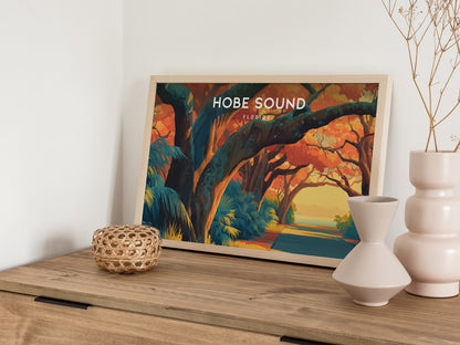 Hobe Sound, Florida Poster | Landscape Beach House Decor Sunshine State Print Wall Art — 12x18 in