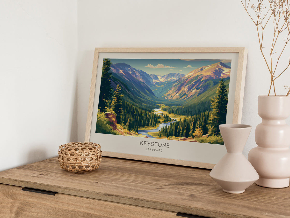 Keystone Landscape Matte Border Poster | Travel Wall Art — 12x18 in