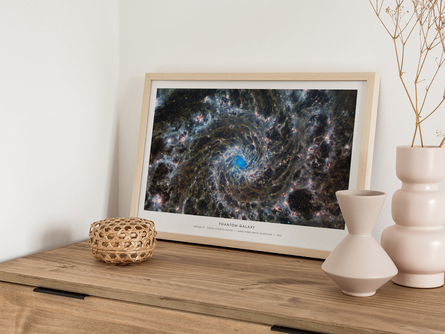 PHANTOM GALAXY Landscape Poster | NASA Space Photography Wall Art — 12x18 in