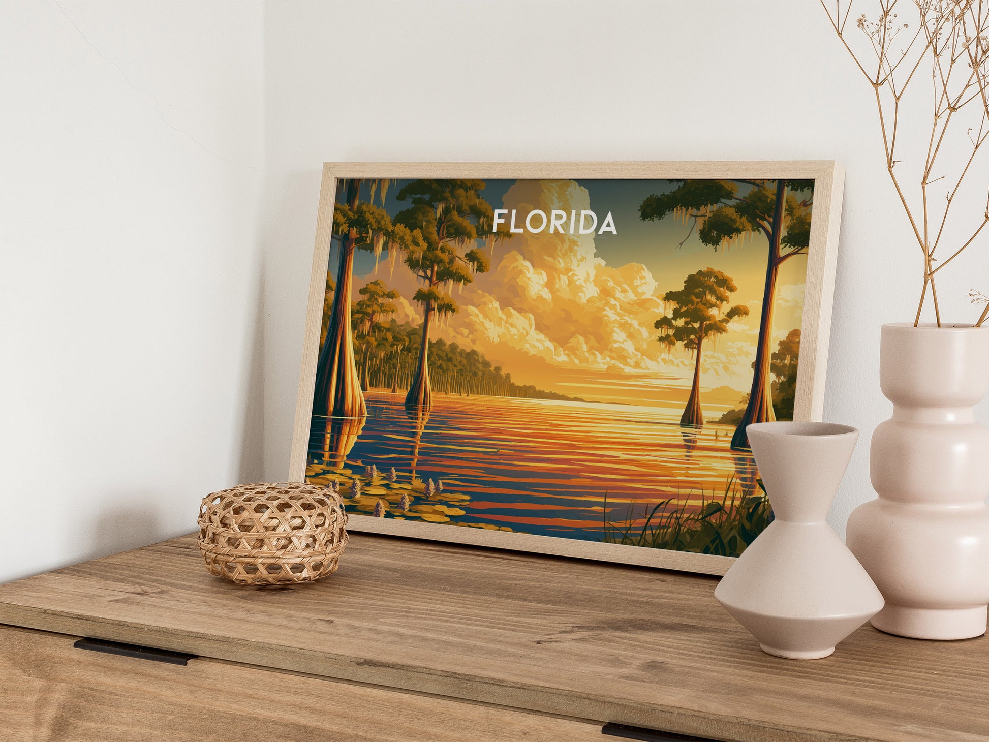 Florida Landscape Poster | Travel Wall Art — 12x18 in