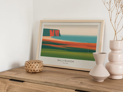 Ballybunion Landscape Matte Border Poster | Ireland Framed or Unframed Golf Wall Art — 12x18 in