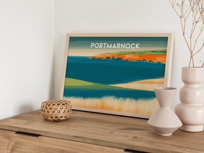 Portmarnock, Ireland Landscape Poster | Golf Course Print & Country Club Decor Wall Art — 12x18 in