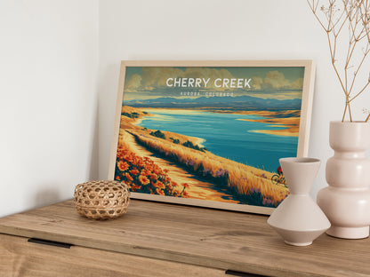 Cherry Creek Landscape Poster | Aurora, Colorado Vacation Wall Art — 12x18 in