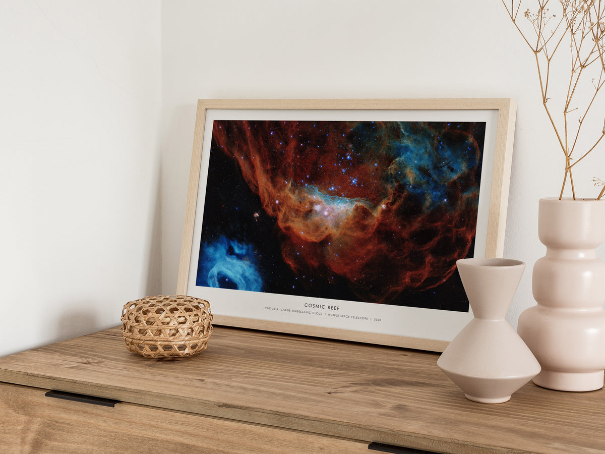 Cosmic Reef Landscape Poster | NGC 2014 · Large Magellanic Cloud Galaxy Wall Art NASA Space Photography — 12x18 in