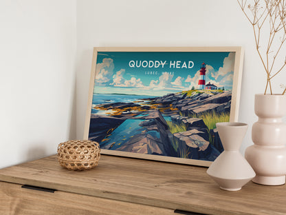 Quoddy Head Landscape Poster | Lubec, Maine Vacation Wall Art — 12x18 in