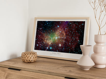 Dumbbell Nebula Landscape Poster | Messier 27 NASA Space Photography Astronomy Print — 12x18 in
