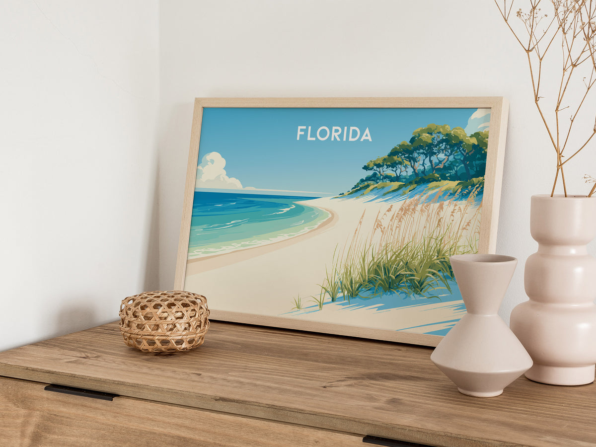 Florida Landscape Poster | Travel Wall Art — 12x18 in