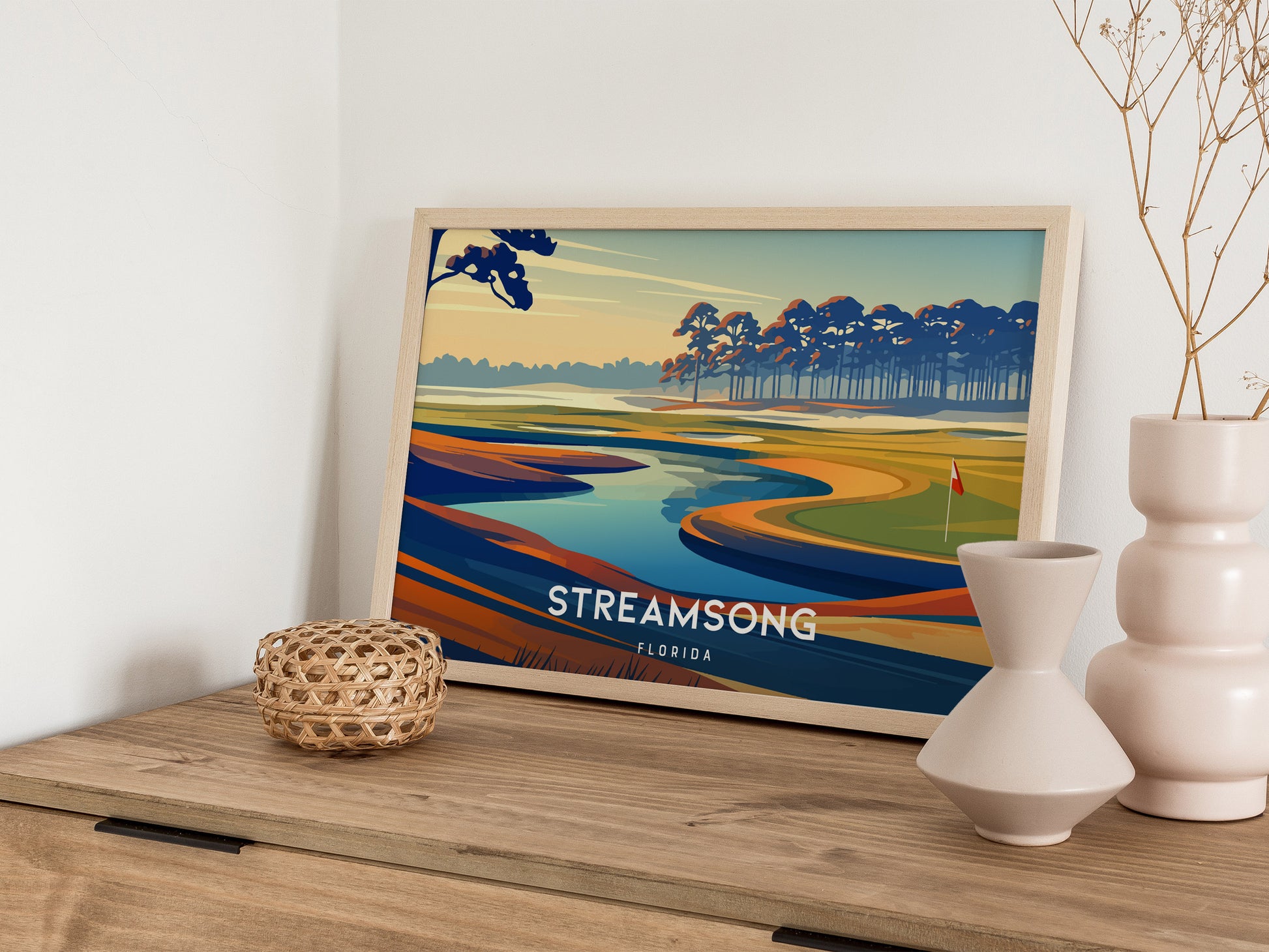 Streamsong, Florida Landscape Poster | Golf Wall Art & Framed or Unframed Wall Art — 12x18 in
