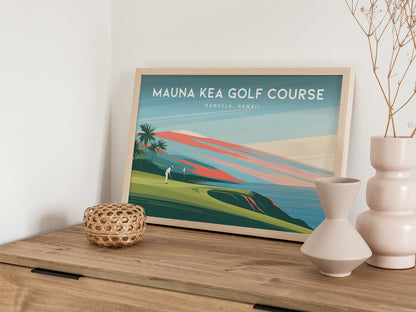 Mauna Kea Golf Course Landscape Poster | Kamuela, Hawaii Country Club Decor Wall Art — 12x18 in