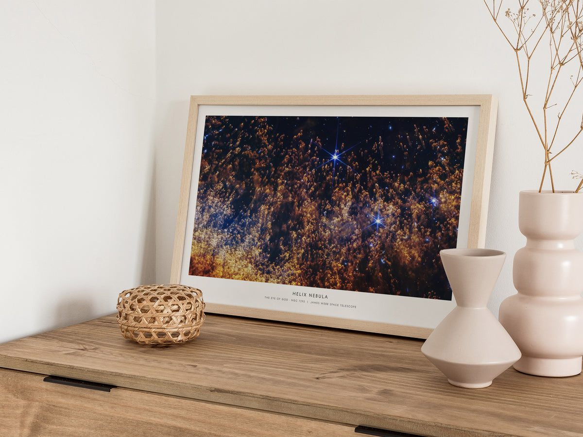 Helix Nebula Landscape Poster | The Eye of God · NGC 7293 Astronomy Print NASA Wall Art — 12x18 in