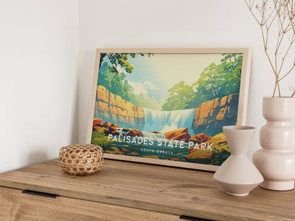 Palisades State Park Landscape Poster | South Dakota Vacation Wall Art — 12x18 in