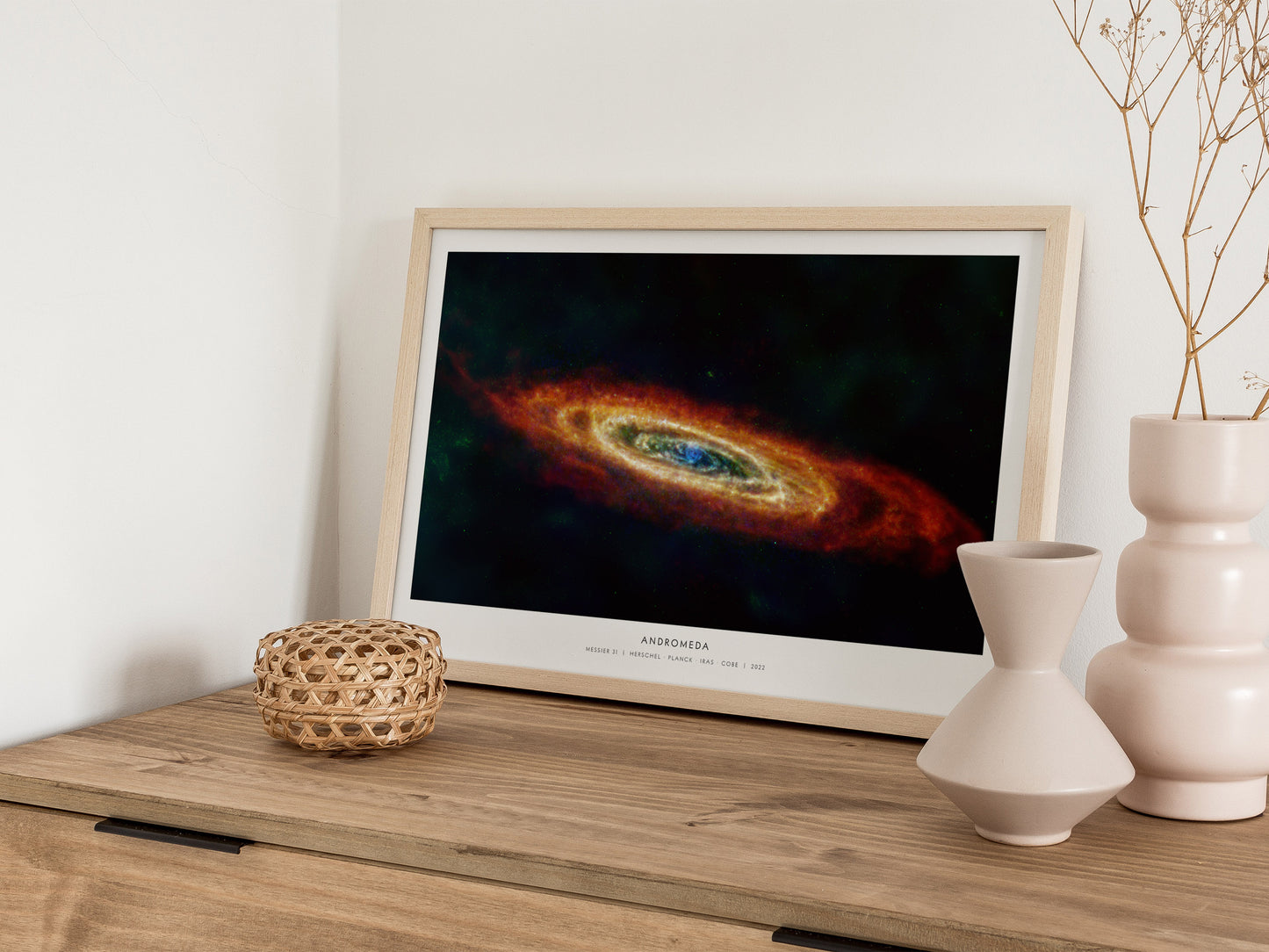 Andromeda Landscape Poster | Messier 31 Galaxy Wall Art NASA Space Photography Print — 12x18 in