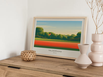 Valderrama Landscape Matte Border Poster | Spain Links Poster & Country Club Decor — 12x18 in