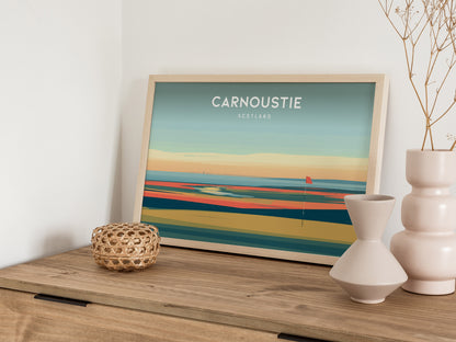 Carnoustie Landscape Poster | Scotland Golf Wall Art Framed or Unframed — 12x18 in