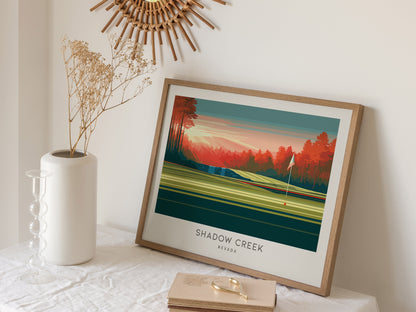 Shadow Creek Landscape Matte Border Poster | Nevada Framed or Unframed Golf Course Print — 16x20 in