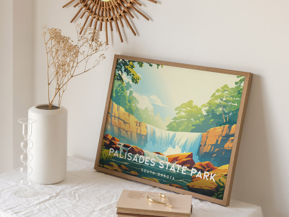 Palisades State Park Landscape Poster | South Dakota Vacation Wall Art — 16x20 in
