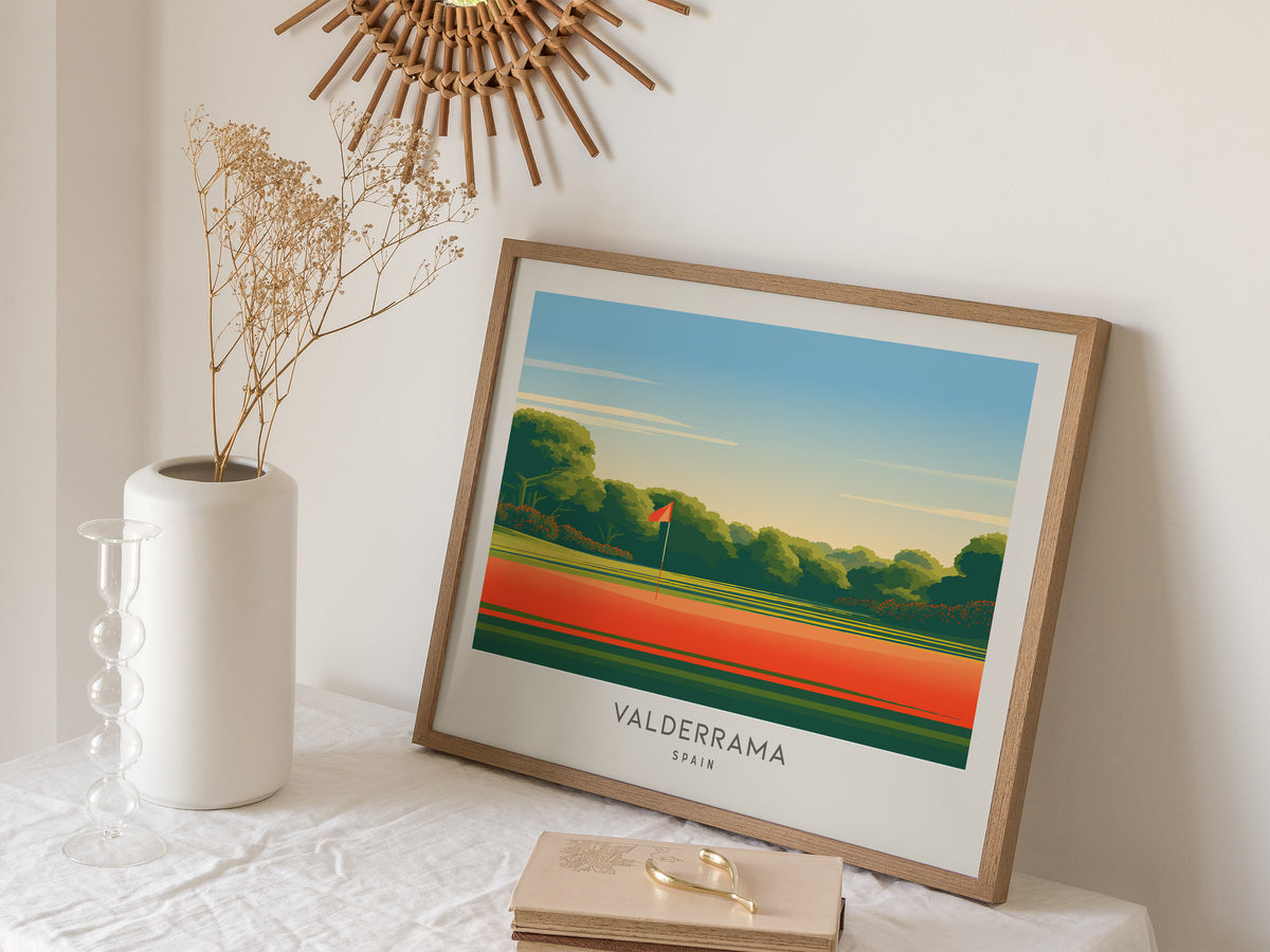 Valderrama Landscape Matte Border Poster | Spain Links Poster & Country Club Decor — 16x20 in