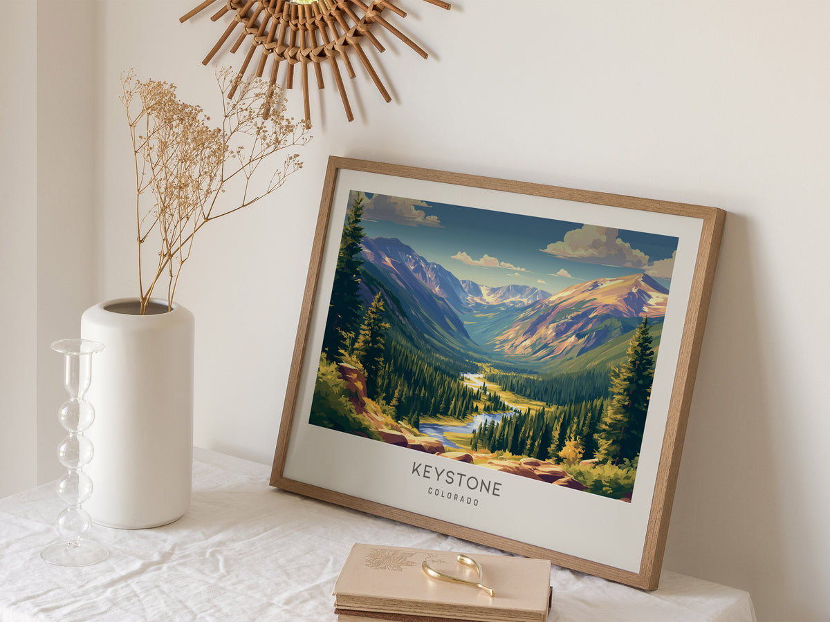 Keystone Landscape Matte Border Poster | Travel Wall Art — 16x20 in