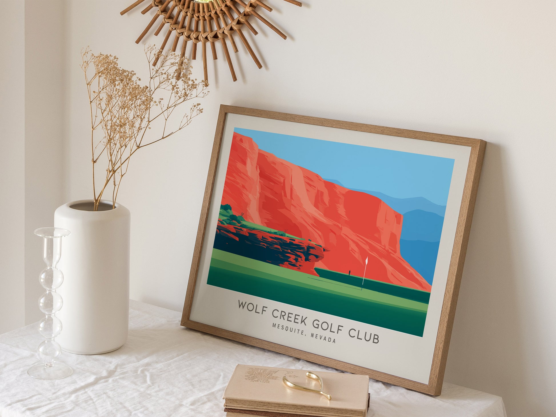 Wolf Creek Golf Club Landscape Matte Border Poster | Mesquite, Nevada Country Club Decor Golf Wall Art — 16x20 in