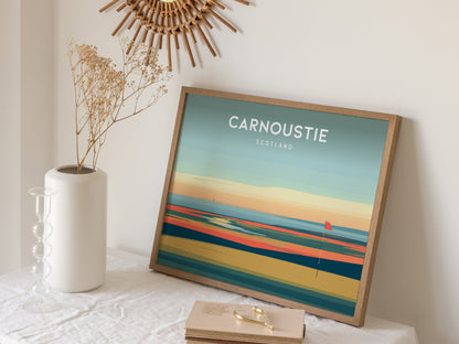 Carnoustie Landscape Poster | Scotland Golf Wall Art Framed or Unframed — 16x20 in