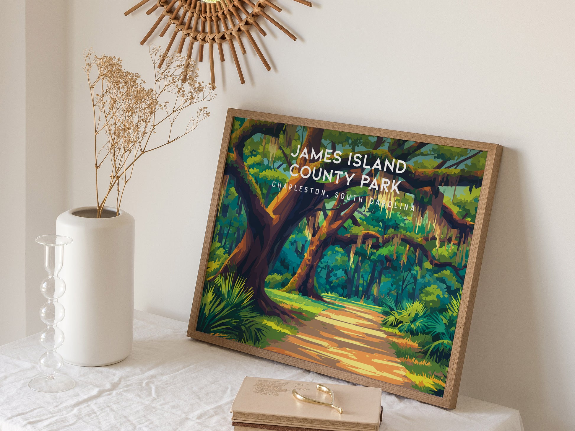 James Island County Park Landscape Poster | Charleston, South Carolina Destination Print Wall Art — 16x20 in