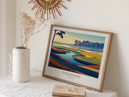 Streamsong Landscape Matte Border Poster | Florida Travel Wall Art — 16x20 in
